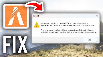 Fix We Could Not Detect a Valid GTA V Legacy Installation On FiveM - Step By Step