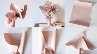 5 ways to wrap flower bouquets Korea style flowers wrapping
