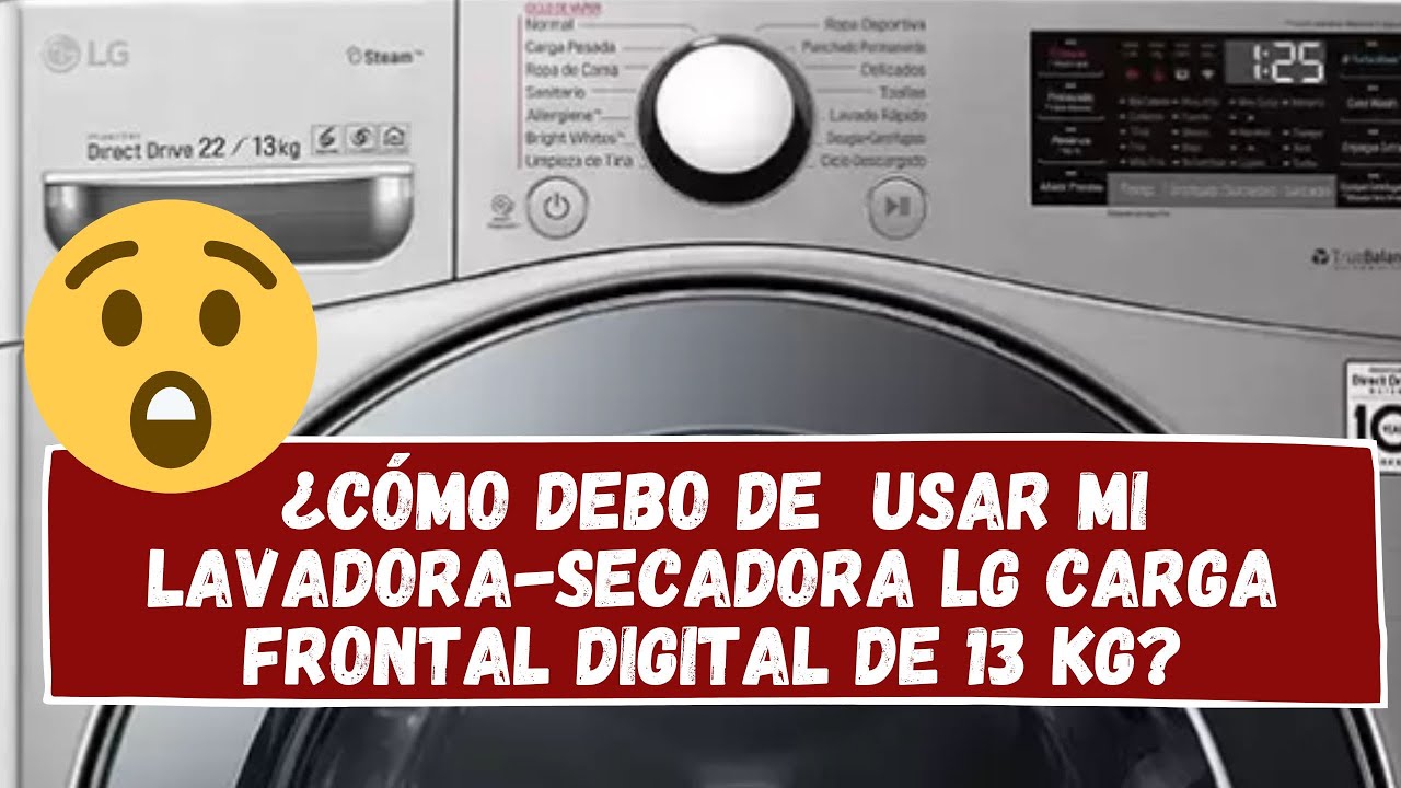 Cómo usar y limpiar el dispensador, entender y mi lavadora secadora LG carga frontal 13Kg? - YouTube