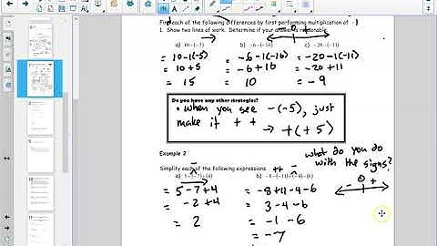 Unit 3 :: 3.3 :: Subtracting Rational Numbers (Integers, Fractions, and Decimals)