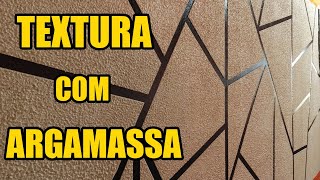 TEXTURA GEOMÉTRICA COM ARGAMASSA faça você mesmo