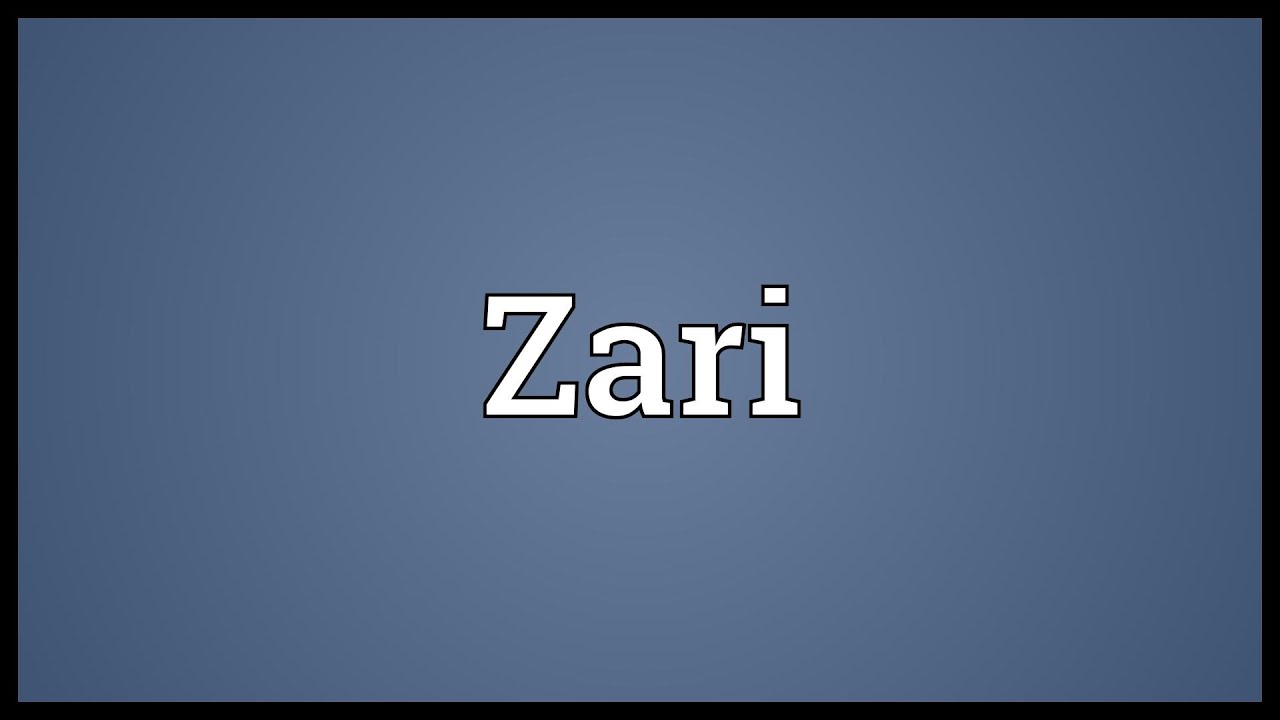 Zari Meaning - YouTube