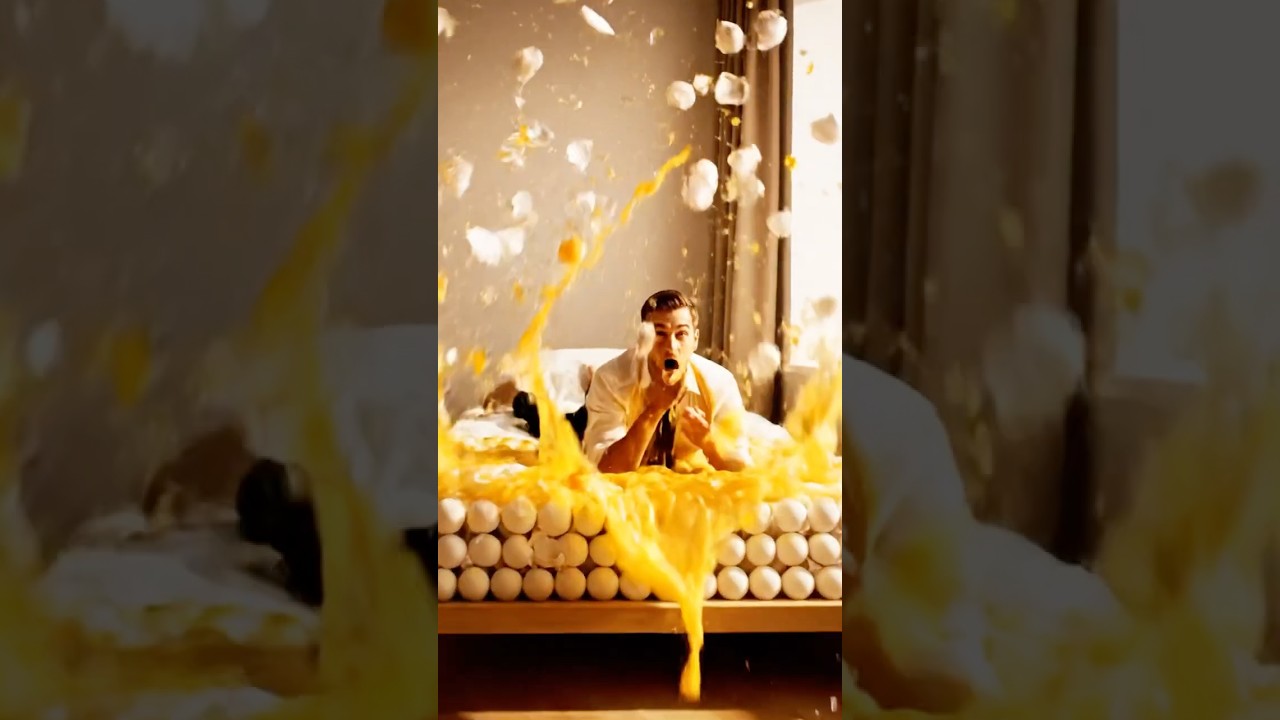 AI ASMR Bed Battle 🛏️🍂 Dry Leaves vs Eggs vs Melted Cheddar ✨ Satisfying Sleep Sounds