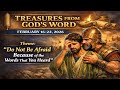 TREASURES FROM GOD’S WORD FOR THE WEEK OF FEBRUARY 16-22, 2026 MID WEEK MEETING OF JEHOVAH WITNESSES