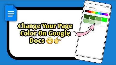 Change Page Color On Google Docs