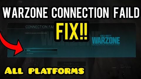 How to fix connection failed or unable to access online services on Call of duty Warzone (PS4,XBOX)
