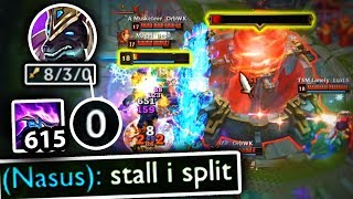 my team means NOTHING when i play solo split push nasus (0 assist strat)