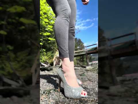 April walking on the beach #walking #highheels #crushexperiment #asmrcrush #beach