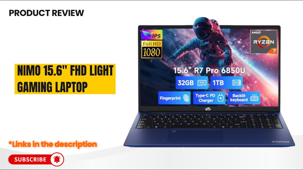 NIMO Ryzen 7 Pro 6850U Laptop Review | 32GB RAM, Radeon 680M 