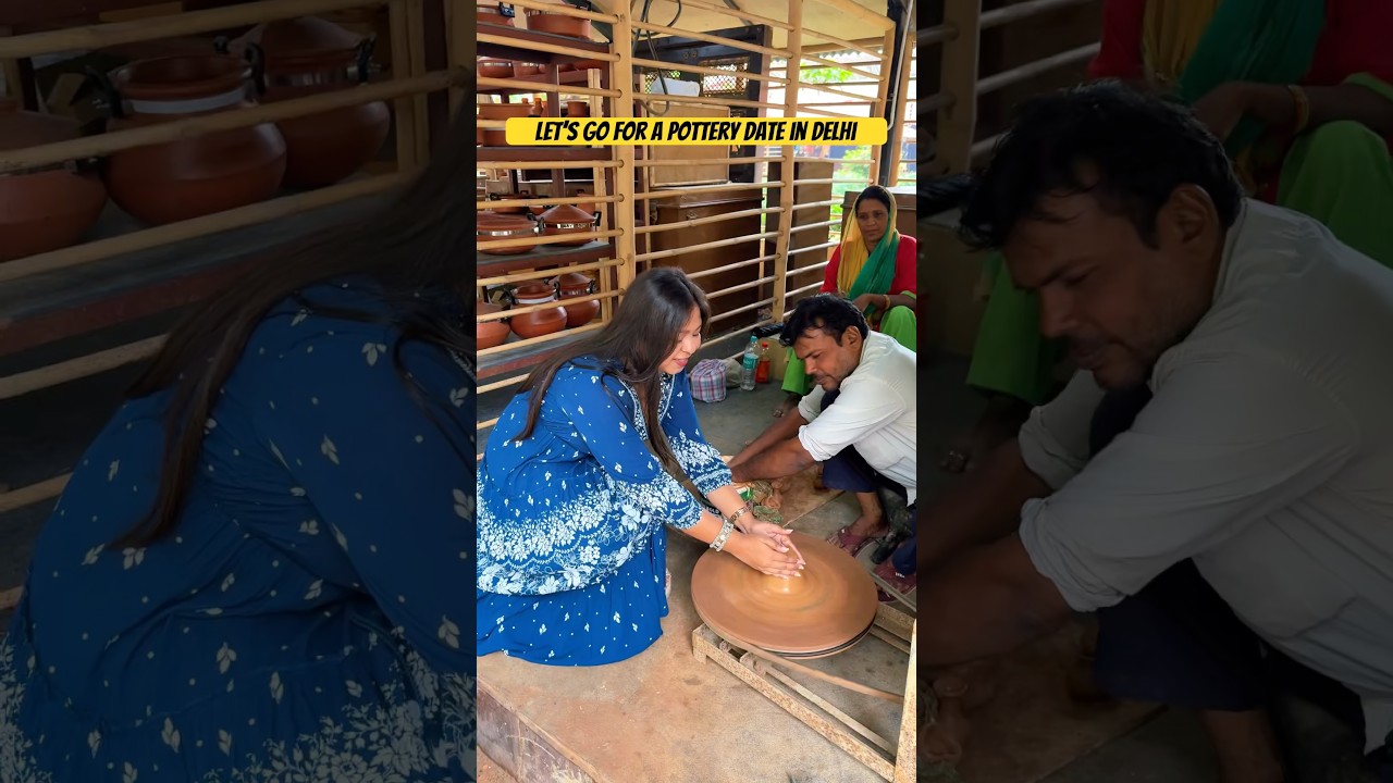 Let's explore Pottery Date with your BFF at this village theme spot in Delhi📍National Crafts Museum