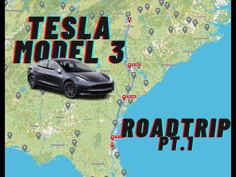 Tesla Model 3 Performance - Florida Road Trip 800 Miles Pt 1 #Tesla #