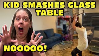 🤬Kid Temper Tantrum🤬 Smashes Glass Table With Hammer! - Mom Freaks Out! [Original]