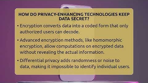 How Do Privacy-Enhancing Technologies Keep Data Secret? - Talking Tech Trends
