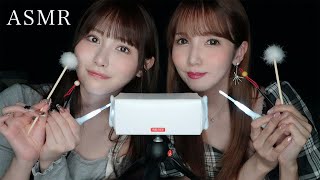 【ASMR】2人で両耳同時耳かきしてあげる♡【@ono_rikka コラボ】