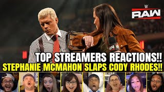 Streamers REACT to Stephanie McMahon slaps Cody Rhodes | WWE RAW 30 Mar 2026