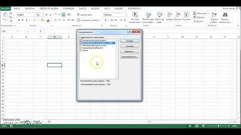 Instalación complementos de EXCEL para análisis de datos