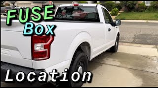 FUSE BOX LOCATION ON A 2018 - 2020 FORD F150