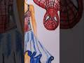 Learning watercolor with Spiderman #art #drawing #watercolor #spiderman