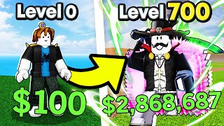 NOOB To PRO With DARK BLADE (Level 1 To Level 700) In Blox Fruits (Roblox)