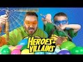 Superheroes Surprise Egg Game IRL - Heroes and Villains w/ Ninja Turtles Toys Batman, Spiderman Toys