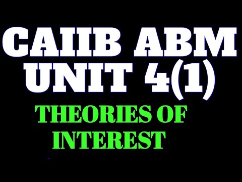 CAIIB ABM MODULE A CHAPTER 4 Part I :THEORIES OF INTEREST