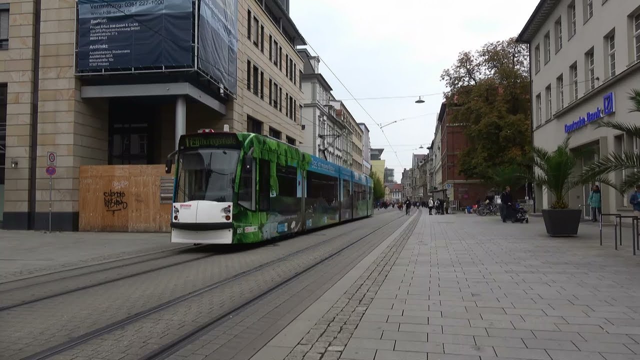 Straßenbahn Erfurt | SWE EVAG Tatra KT4D, Düwag MGT6DZ/MGT6DE & Siemens Combino trams | 23 sept. '17
