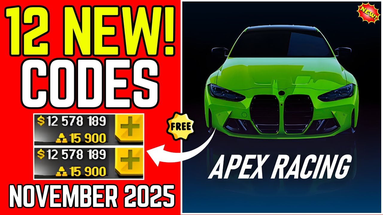 НОВЫЕ коды!! Подарочные коды Apex Racer за ноябрь 2025 г. - Коды Apex Racer 2025