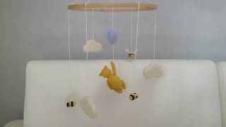 Winnie Pooh Needle Felt Baby Mobile