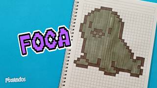 CÓMO DIBUJAR una FOCA paso a paso MUY FÁCIL en PIXEL ART - PIXELADOS