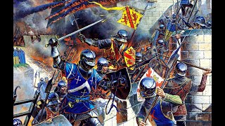 Medieval battles. Defense of the castle of the knights! The battle on the fortress wall.