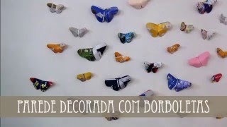 Parede Decorada com Borboletas por Flores e Flores