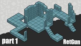 3D Stylized Low Poly Dungeon Modeling Timelapse - Part 1