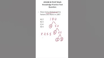 ASVAB/PiCAT Math Knowledge Practice Test Question: Prime Factors #acetheasvab with #grammarhero