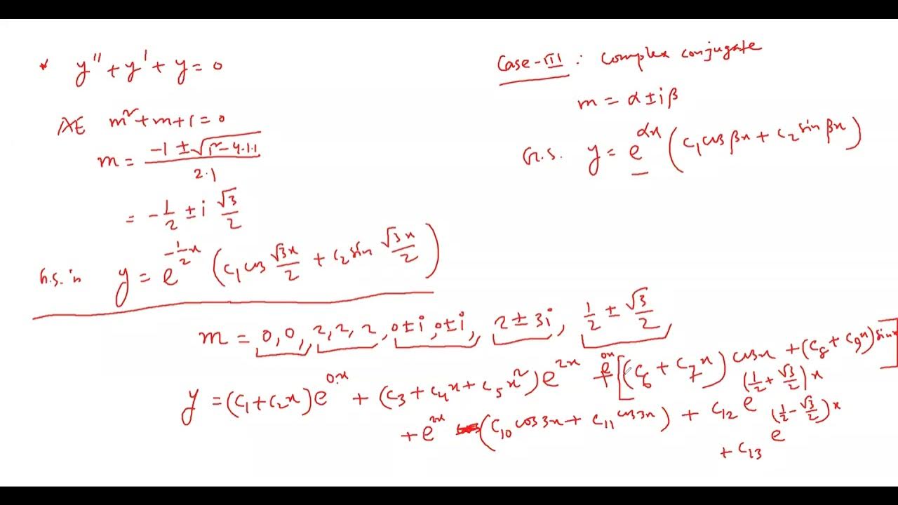 Auxiliary Differential Equations Lecture 18 YouTube