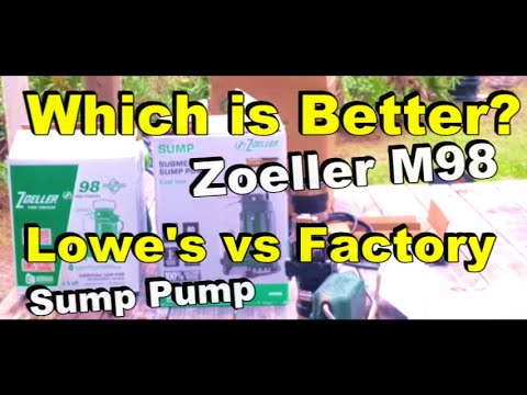 Lowes VS Factory Zoeller M98 Sump Pump, Which is Better? - YouTube