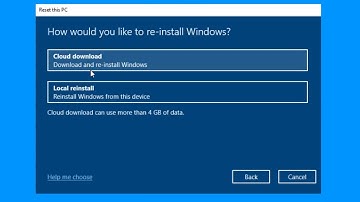 How to use Cloud Download Option when Resetting Windows 10