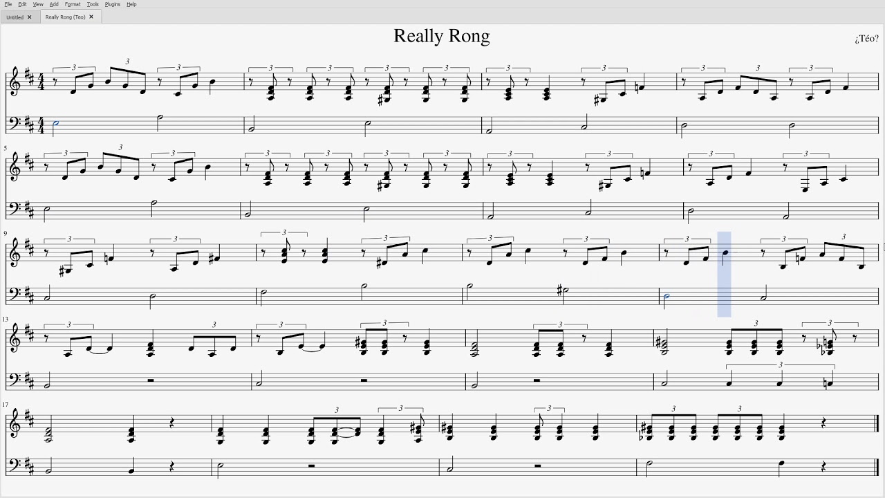 Download Really Rong   -  ¿Téo?  (Transcription)