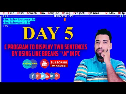 C Program to display two sentences by using Line Breaks | C Program for beginners | By RAjdeep Dhar