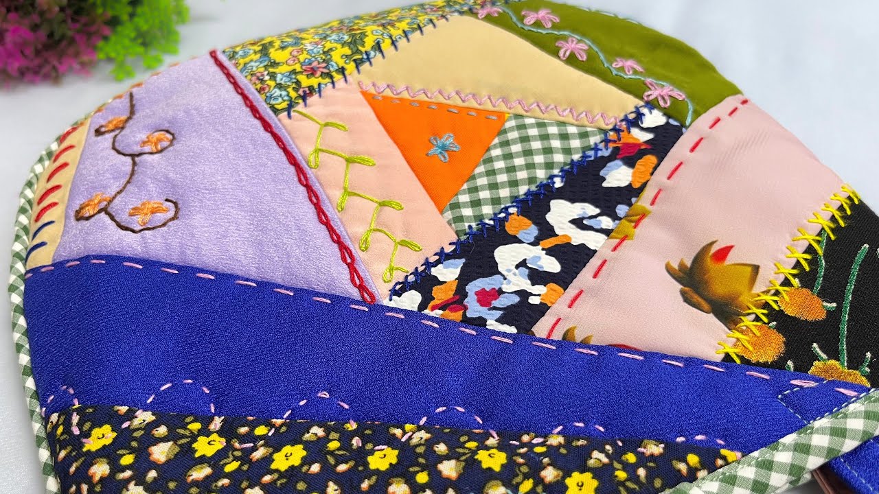 The Perfect Combination of Patchwork and Hand Stitching Creates Beautiful Items Easily