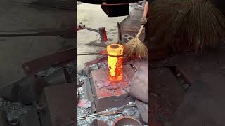 Drilling precise holes in metal.#metalwork #drilling #industrialprocess #toolwork #fyp #shorts