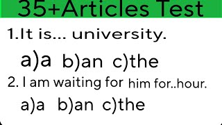 Articles Test || Definite and Indefinite Articles #englishgrammar @kbenglishtech