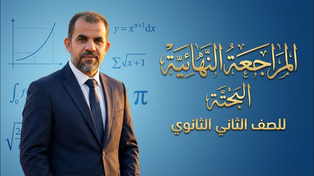 حل الامتحان الخامس عشر | رياضيات بحته | ثانيه ثانوي ٢٠٢٦ | محافظة سوهاج