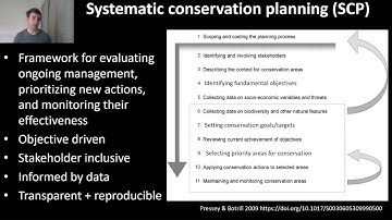 Systematic Conservation Planning