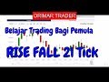 CARA BELAJAR!Trading Binary BAGI PEMULA  Rise Fall 21 Tick