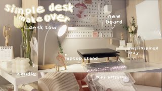 aesthetic pinterest inspired desk makeover + desk tour 2022 | organizing, unboxing, shopee finds