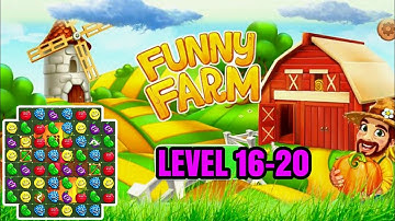 Funny Farm Match 3 Puzzle Game. Level 16-20 Gameplay Walkthrough (iOS,Andriod).