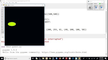 pygame video 5 Drawing Ellipses and Circles
