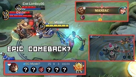 SECRET BUILD DAMAGE LAPU-LAPU 25 KILLS! / EPIC COMEBACK / GAMEPLAY / EARLY ROTATION / MIZAKI