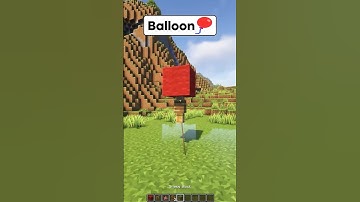 How to make balloon in Minecraft 🤯 |  #minecraft #shorts
