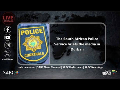 The South African Police Service briefs the media in Durban